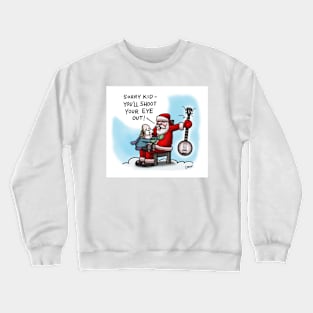 Santa and His Banjo Crewneck Sweatshirt